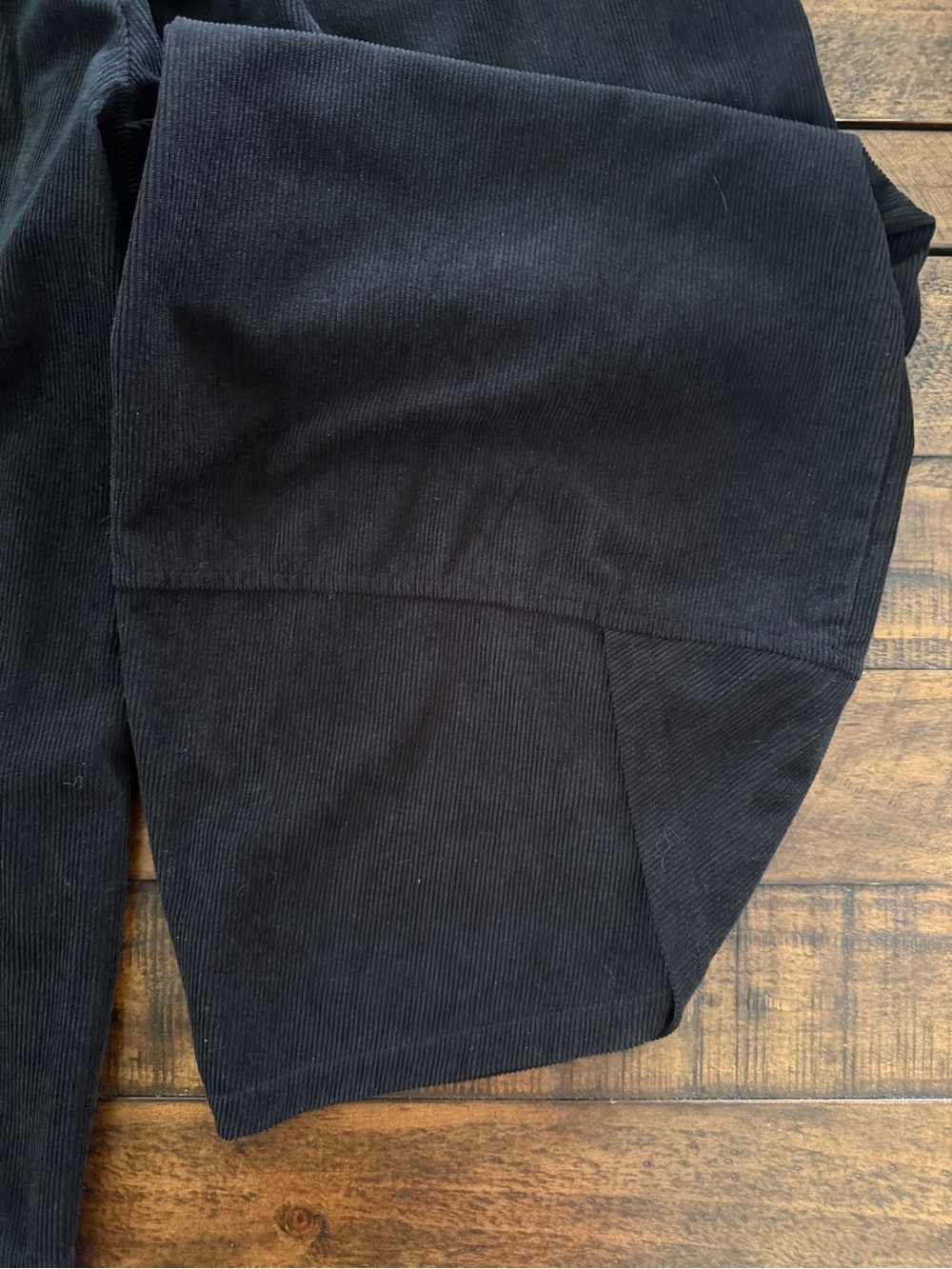 Freeoak Wide Leg Barrel Black Women’s Corduroy Pants - Picture 5 of 7